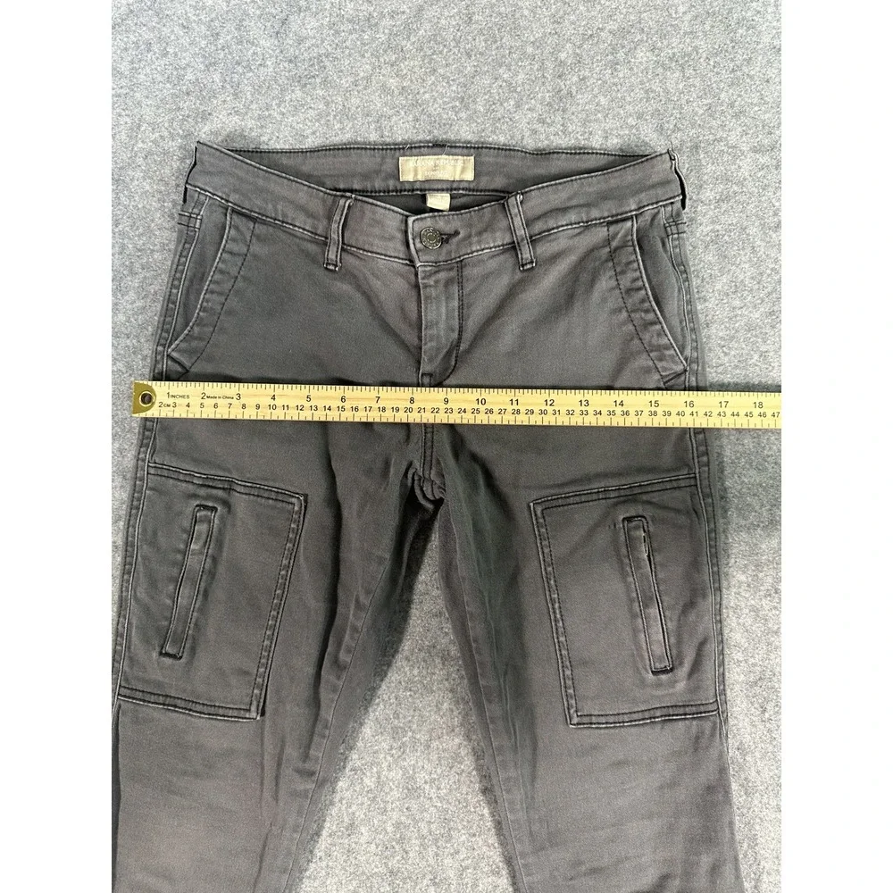 Banana Republic Skinny Fit Cargo Pants 2 Grey Ankle Zip Utility‎